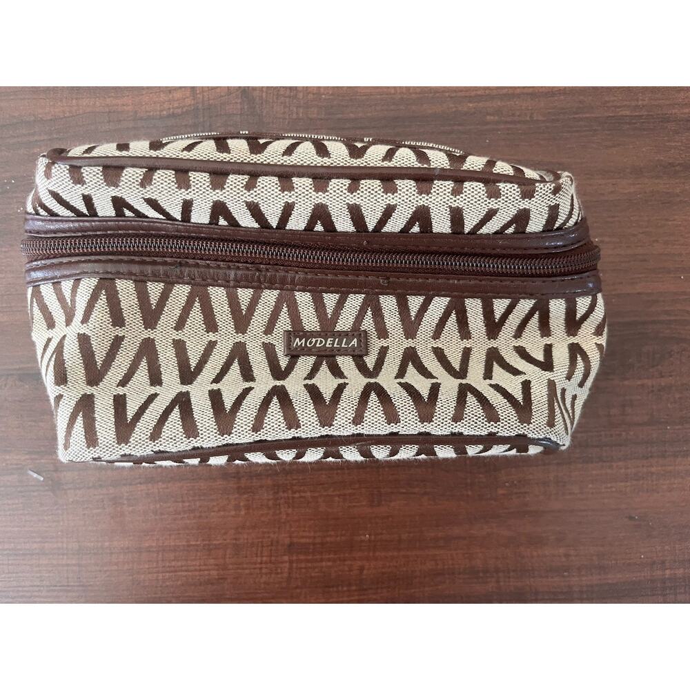 Modella Brown Cosmetic Bag Makeup Bag Toiletries Bag Travel
